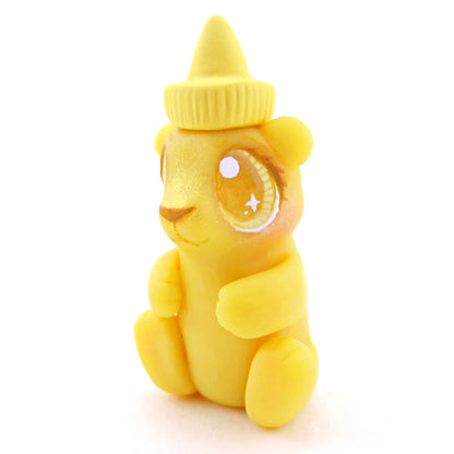 Honey Bear Bottle Figurine - Polymer Clay Food and Dessert Animals