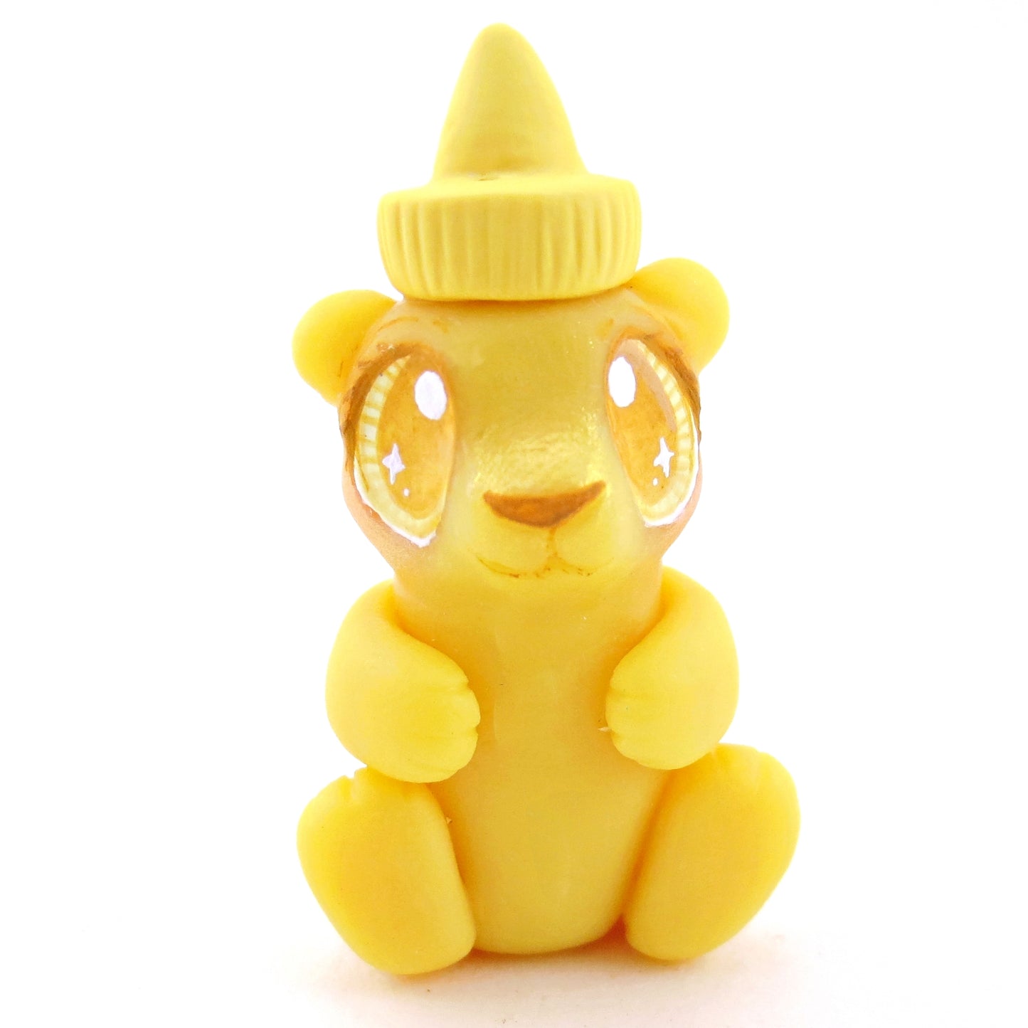 Honey Bear Bottle Figurine - Polymer Clay Food and Dessert Animals