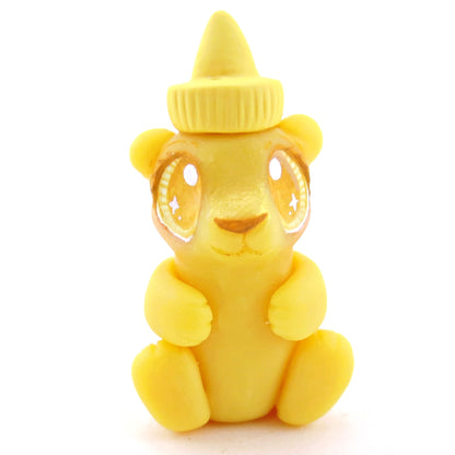 Honey Bear Bottle Figurine - Polymer Clay Food and Dessert Animals