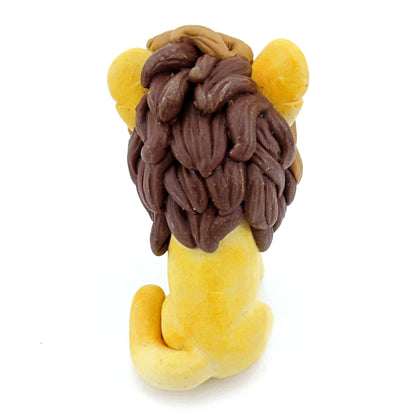 Maned Lion Figurine - Polymer Clay Tropical Animals