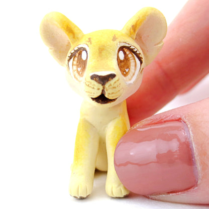 Little Lion Figurine - Polymer Clay Tropical Animals