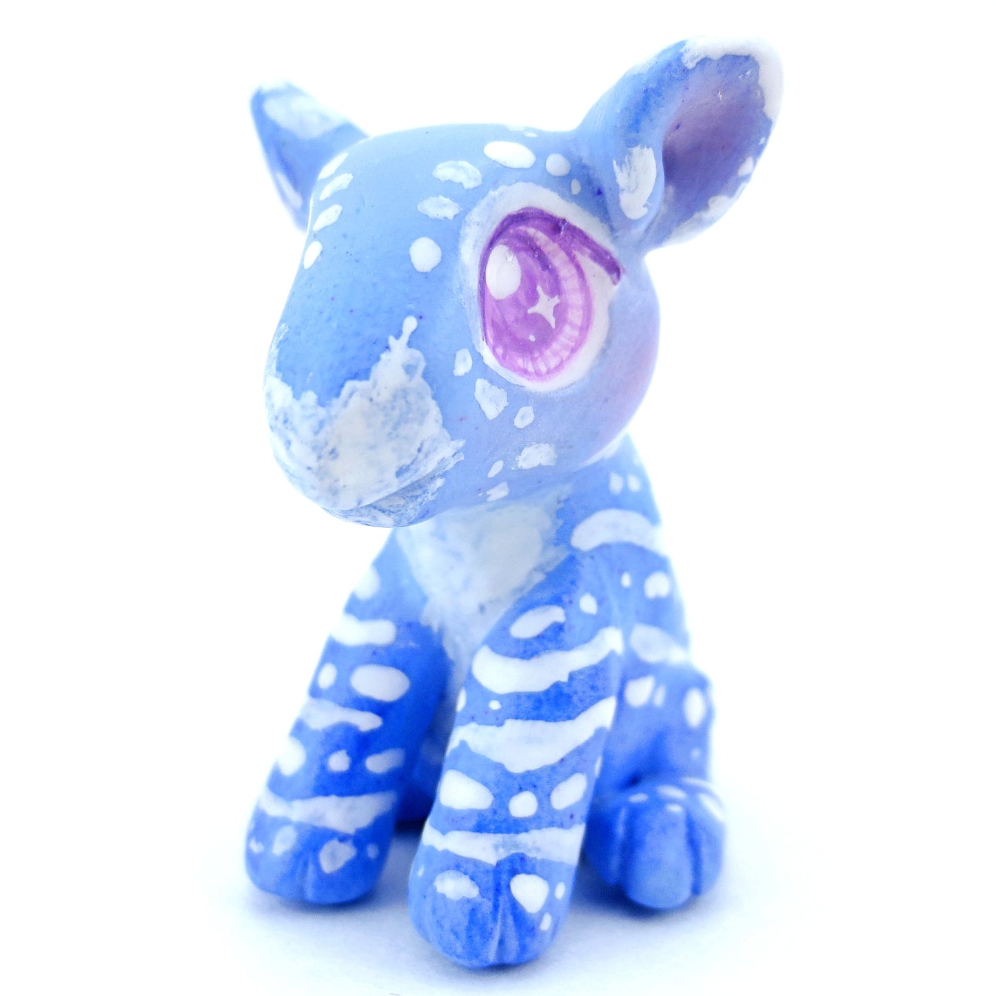 Magical Blue Tapir Figurine - Polymer Clay Tropical Animals