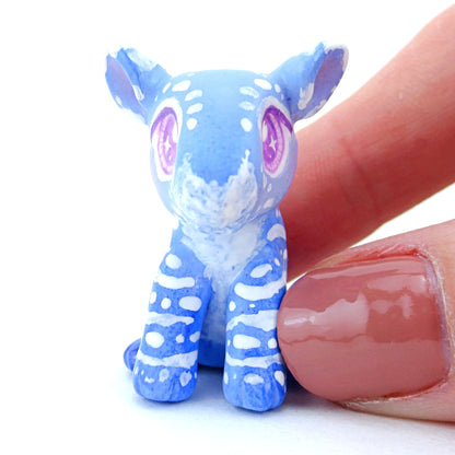 Magical Blue Tapir Figurine - Polymer Clay Tropical Animals