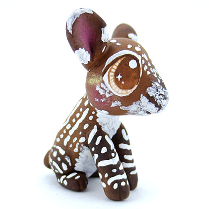 Baby Tapir Figurine - Polymer Clay Tropical Animals