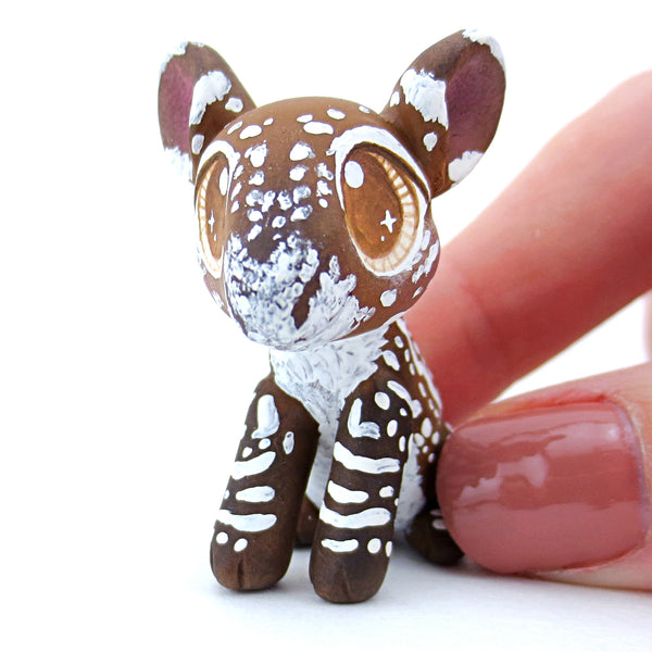 Baby Tapir Figurine - Polymer Clay Tropical Animals