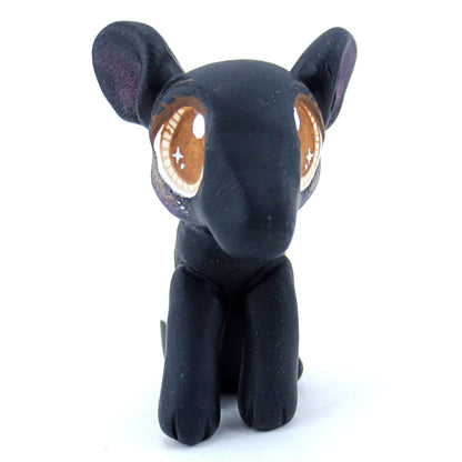 Black & White Tapir Figurine - Polymer Clay Tropical Animals