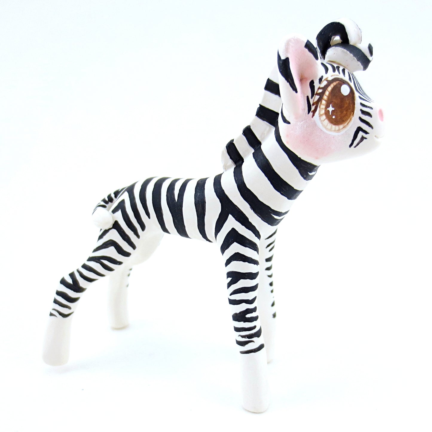 Zebra Figurine (Version 1) - Polymer Clay Tropical Animals