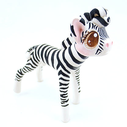 Zebra Figurine (Version 1) - Polymer Clay Tropical Animals