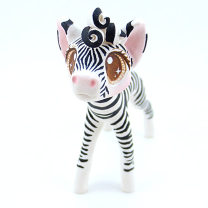 Zebra Figurine (Version 1) - Polymer Clay Tropical Animals