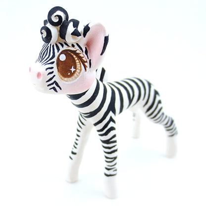 Zebra Figurine (Version 1) - Polymer Clay Tropical Animals