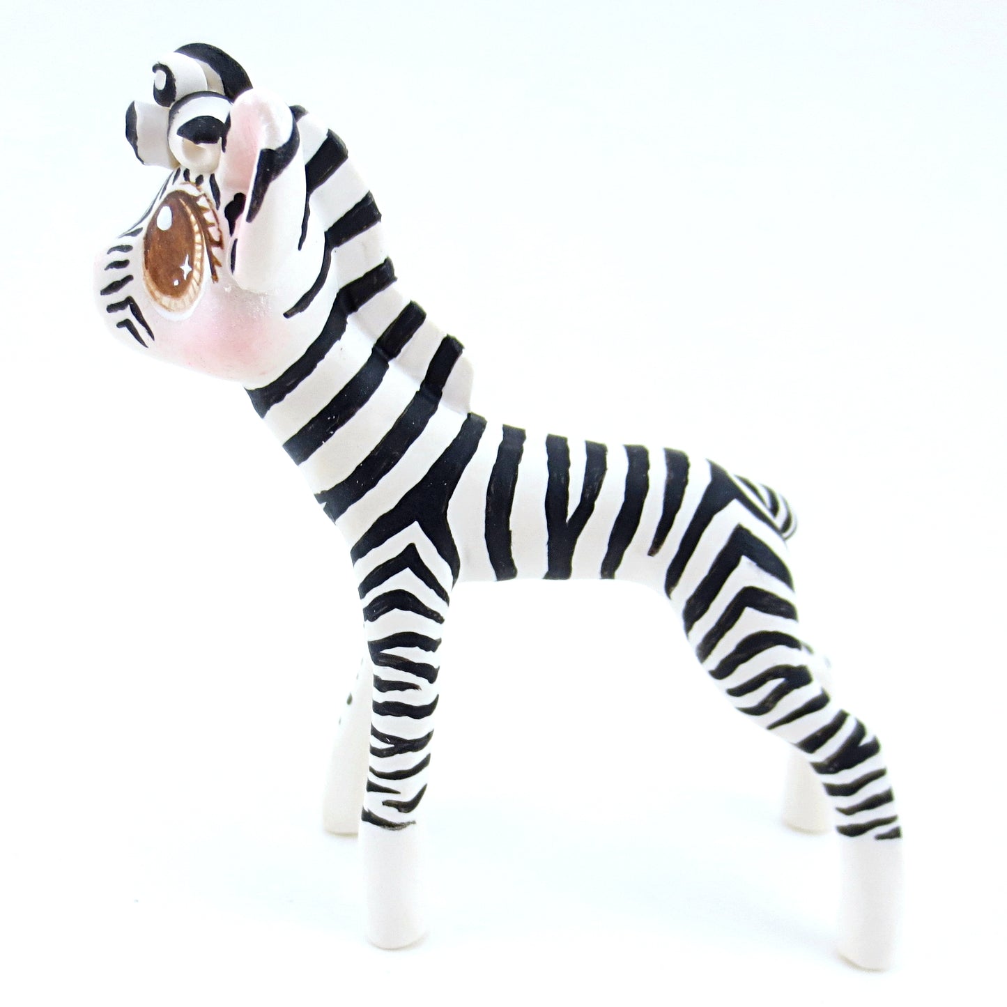 Zebra Figurine (Version 1) - Polymer Clay Tropical Animals