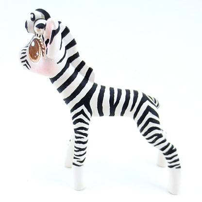 Zebra Figurine (Version 1) - Polymer Clay Tropical Animals