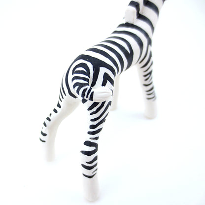 Zebra Figurine (Version 1) - Polymer Clay Tropical Animals