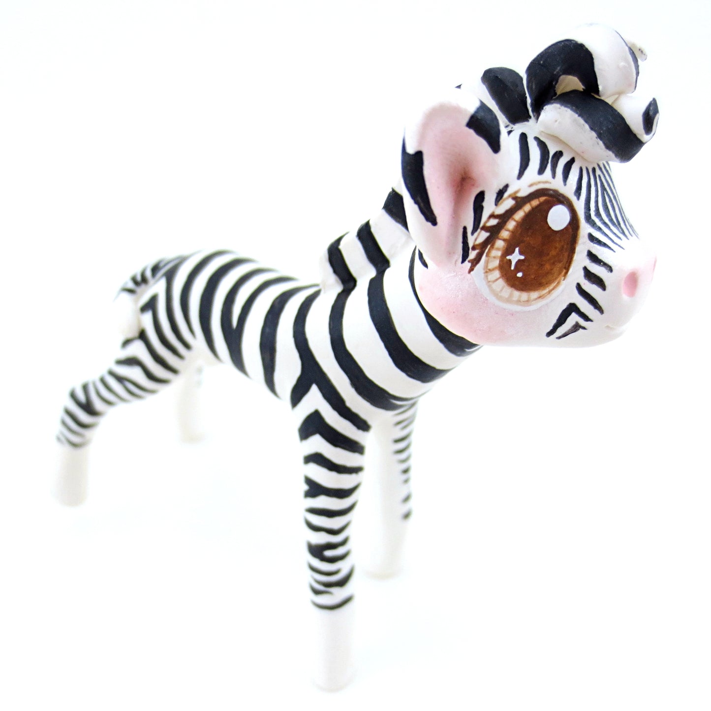 Zebra Figurine (Version 1) - Polymer Clay Tropical Animals