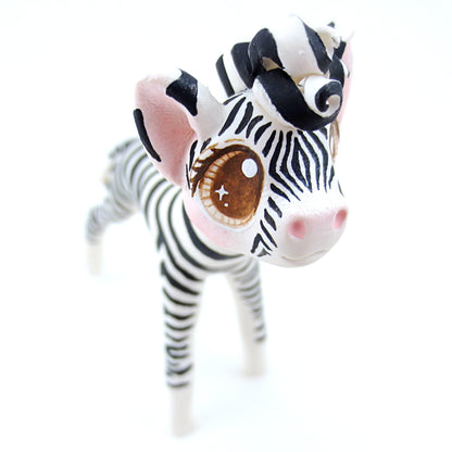 Zebra Figurine (Version 1) - Polymer Clay Tropical Animals