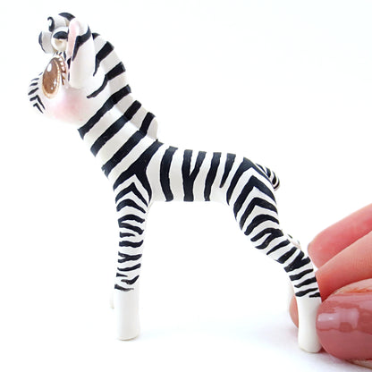 Zebra Figurine (Version 1) - Polymer Clay Tropical Animals