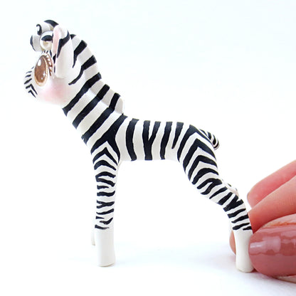 Zebra Figurine (Version 1) - Polymer Clay Tropical Animals