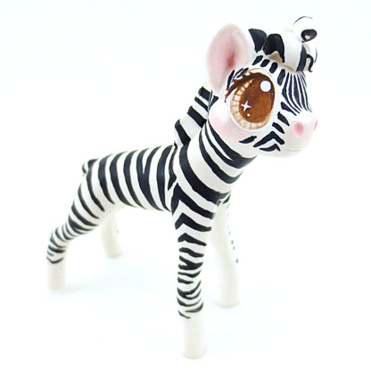 Zebra Figurine (Version 2) - Polymer Clay Tropical Animals