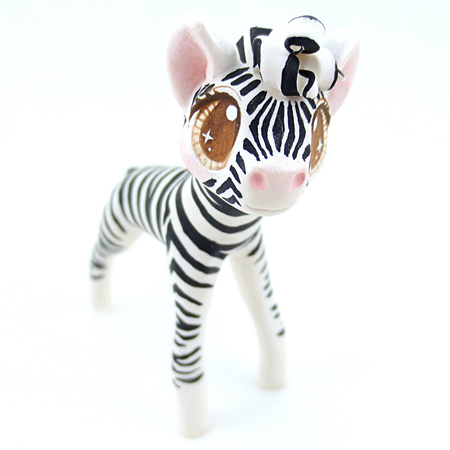 Zebra Figurine (Version 2) - Polymer Clay Tropical Animals