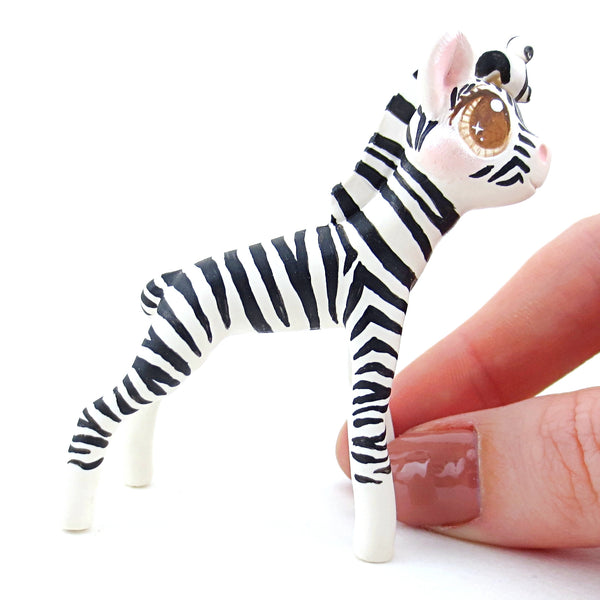 Zebra Figurine (Version 2) - Polymer Clay Tropical Animals