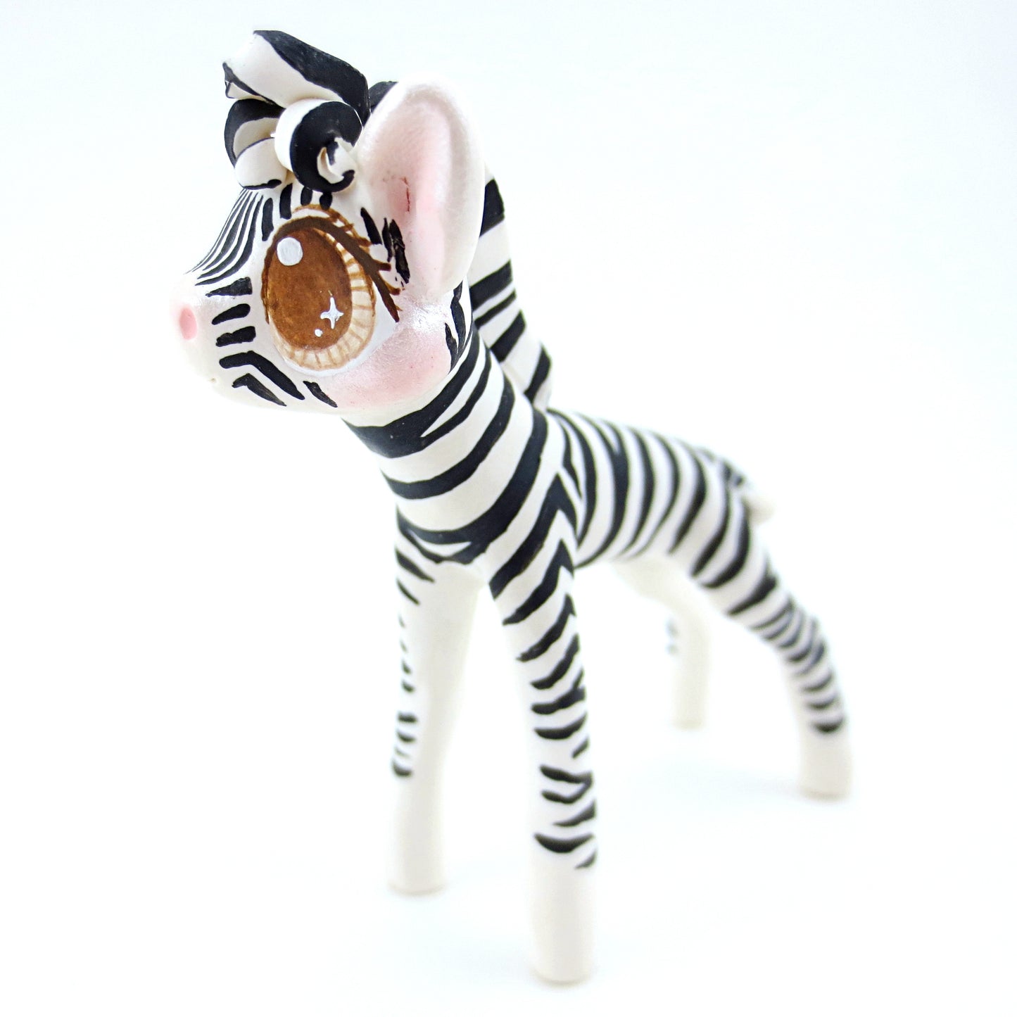 Zebra Figurine (Version 2) - Polymer Clay Tropical Animals