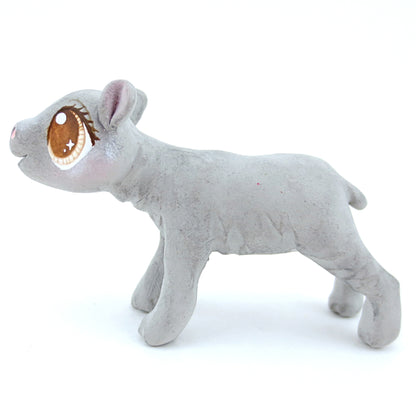 Baby Hippo Figurine - Polymer Clay Tropical Animals