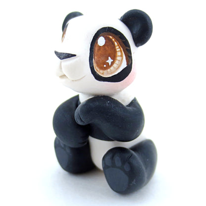 Kawaii Panda Figurine - Polymer Clay Tropical Animals