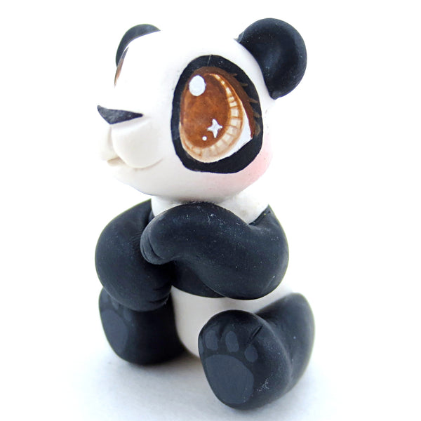 Kawaii Panda Figurine - Polymer Clay Tropical Animals