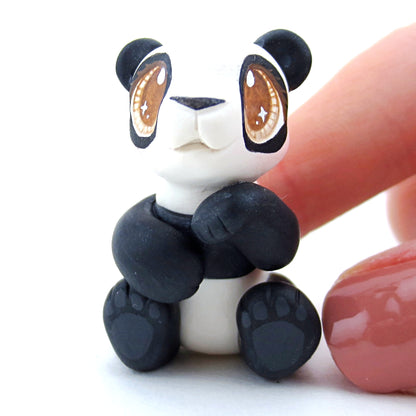 Kawaii Panda Figurine - Polymer Clay Tropical Animals