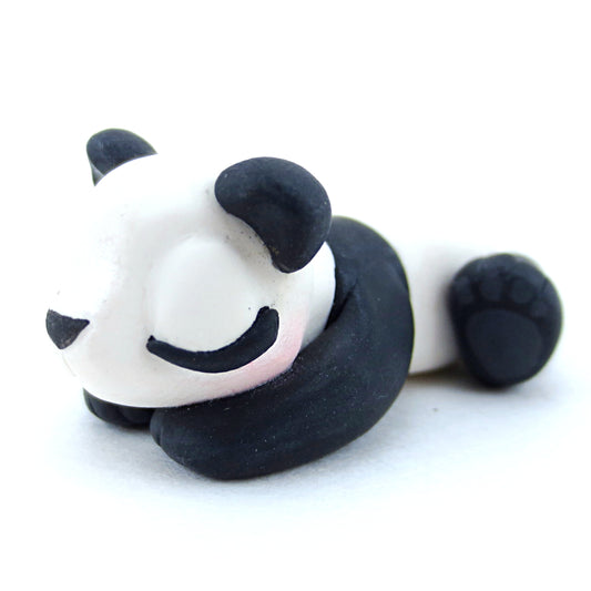 Sleeping Baby Panda Figurine - Polymer Clay Tropical Animals