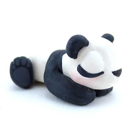 Sleeping Baby Panda Figurine - Polymer Clay Tropical Animals