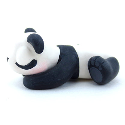 Sleeping Baby Panda Figurine - Polymer Clay Tropical Animals