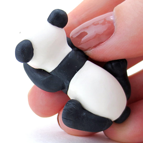 Sleeping Baby Panda Figurine - Polymer Clay Tropical Animals
