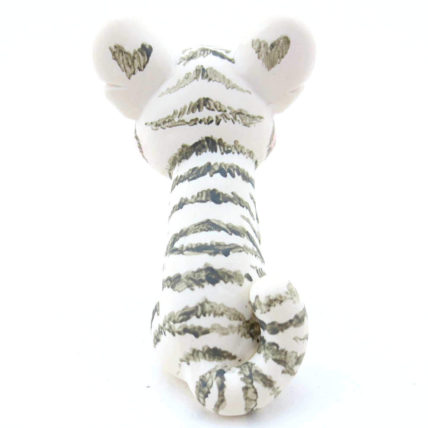 White Tiger Figurine - Polymer Clay Tropical Animals