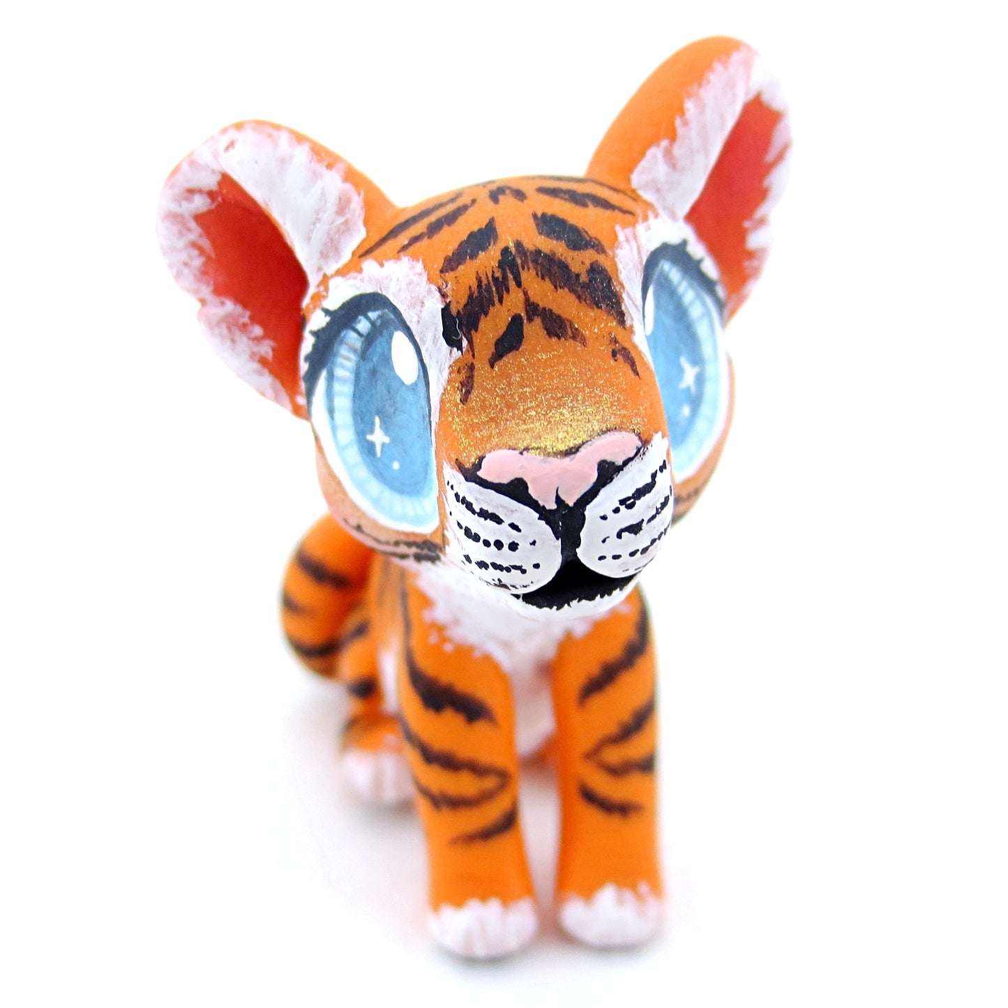 Baby Tiger Figurine - Polymer Clay Tropical Animals