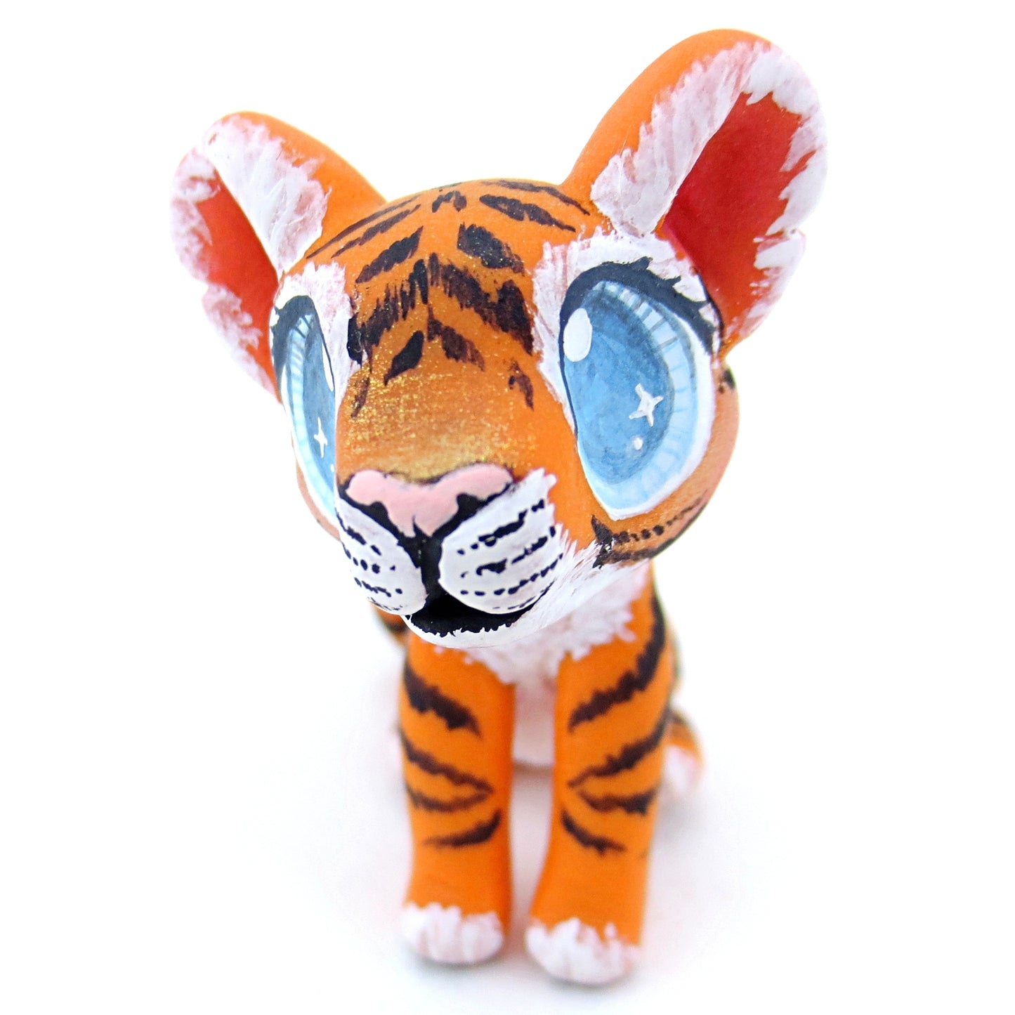 Baby Tiger Figurine - Polymer Clay Tropical Animals