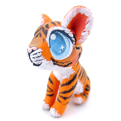 Baby Tiger Figurine - Polymer Clay Tropical Animals