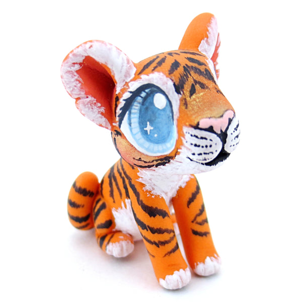 Baby Tiger Figurine - Polymer Clay Tropical Animals