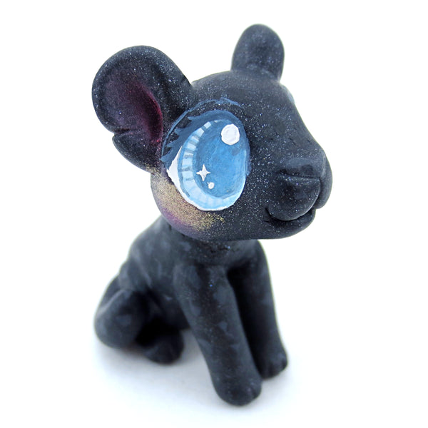 Black Panther Figurine - Polymer Clay Tropical Animals