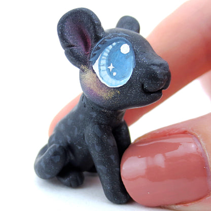 Black Panther Figurine - Polymer Clay Tropical Animals