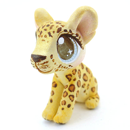 Leopard/Jaguar Figurine - Polymer Clay Tropical Animals