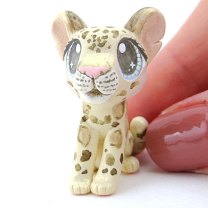 Clouded Leopard Figurine - Polymer Clay Tropical Animals