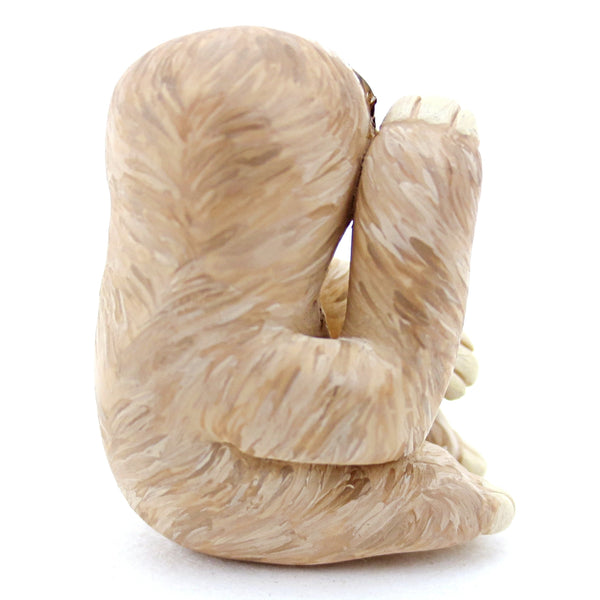 Waving Sloth Figurine - Polymer Clay Tropical Animals