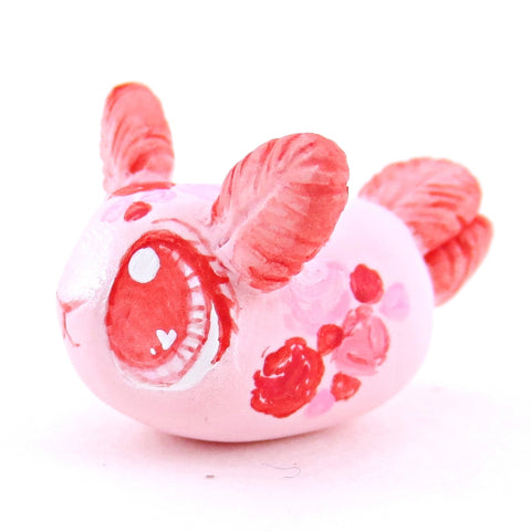 Valentine Roses Sea Bunny Figurine - Polymer Clay Valentine Animals