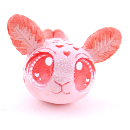 Heart Spots Sea Bunny Figurine - Polymer Clay Valentine Animals