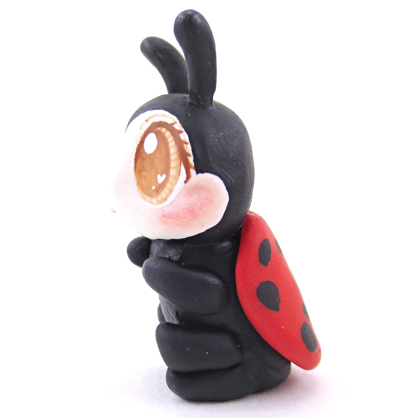 Ladybug Figurine - Polymer Clay Valentine Animals