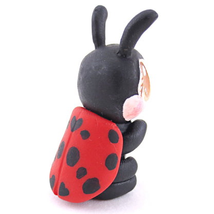 Ladybug Figurine - Polymer Clay Valentine Animals