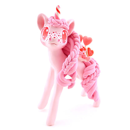 Valentine Dessert Unicorn Figurine - Polymer Clay Valentine Animals