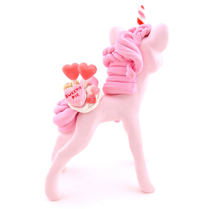 Valentine Dessert Unicorn Figurine - Polymer Clay Valentine Animals