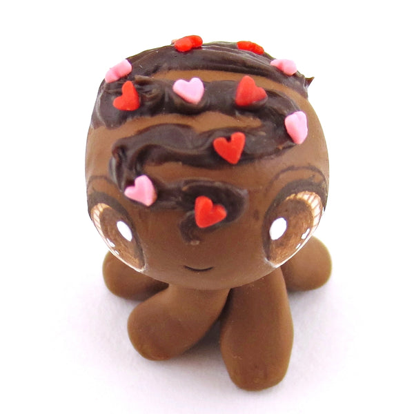 Chocolate Truffle Jellyfish Figurine - Polymer Clay Valentine Animals